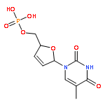 5'-Thymidylic acid, 2',3'-didehydro-3'-deoxy-