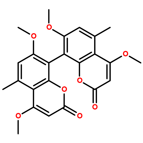 [8,8'-Bi-2H-1-benzopyran]-2,2'-dione,4,4',7,7'-tetramethoxy-5,5'-dimethyl-, (8S)-