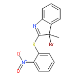 3H-Indole,3-bromo-3-methyl-2-[(2-nitrophenyl)thio]-