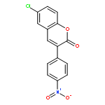 2H-1-BENZOPYRAN-2-ONE, 6-CHLORO-3-(4-NITROPHENYL)-