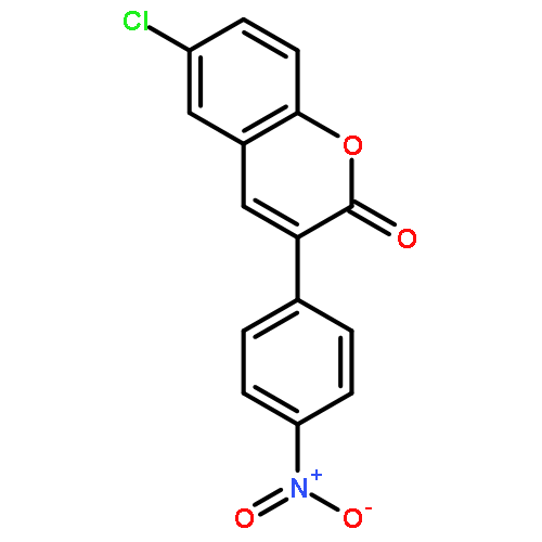 2H-1-BENZOPYRAN-2-ONE, 6-CHLORO-3-(4-NITROPHENYL)-