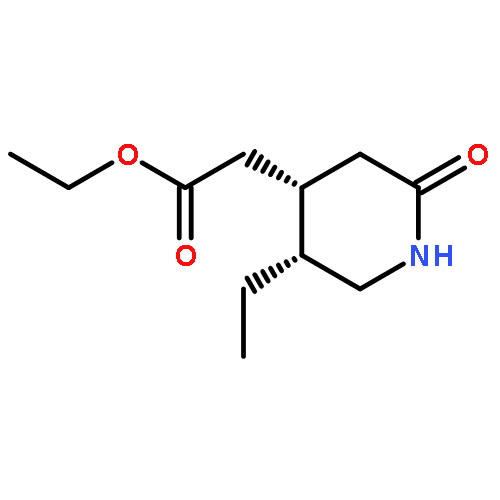 4-Piperidineacetic acid, 5-ethyl-2-oxo-, ethyl ester, cis-