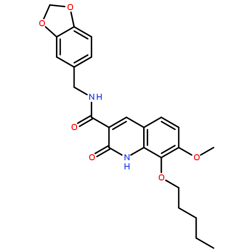 3-Quinolinecarboxamide,N-(1,3-benzodioxol-5-ylmethyl)-1,2-dihydro-7-methoxy-2-oxo-8-(pentyloxy)-