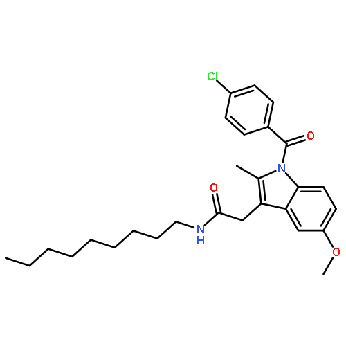 1H-Indole-3-acetamide,1-(4-chlorobenzoyl)-5-methoxy-2-methyl-N-nonyl-