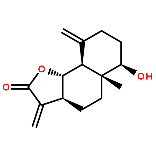 Naphtho[1,2-b]furan-2(3H)-one,decahydro-6-hydroxy-5a-methyl-3,9-bis(methylene)-, (3aS,5aR,6R,9aS,9bS)-