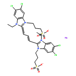 5,6-DICHLORO-2-(3-(5,6-DICHLORO-1-ETHYL-3-(3-SULFOPROPYL)-1,3-DIHYDRO-2H-BENZIMIDAZOL-2-YLIDENE)-1-PROPENYL)-1-ETHYL-3-(3-SULFOPROPYL)-1H-BENZIMIDAZOLIUM INNER SALT SODIUM SALT 