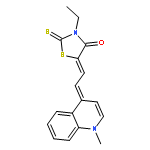 4-Thiazolidinone,3-ethyl-5-[(1-methyl-4(1H)-quinolinylidene)ethylidene]-2-thioxo-