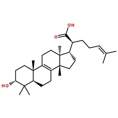 Lanosta-8,24-dien-21-oicacid, 3-hydroxy-, (3a,13a,14b,17a,20S)- (9CI)