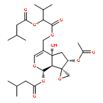 ((1S,4aR,6S,7R,7aS)-6-acetoxy-4a-hydroxy-1-((3-methylbutanoyl)oxy)-4a,5,6,7a-tetrahydro-1H-spiro[cyclopenta[c]pyran-7,2'-oxiran]-4-yl)methyl 3-methyl-2-((3-methylbutanoyl)oxy)butanoate