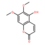 2H-1-Benzopyran-2-one,5-hydroxy-6,7-dimethoxy-