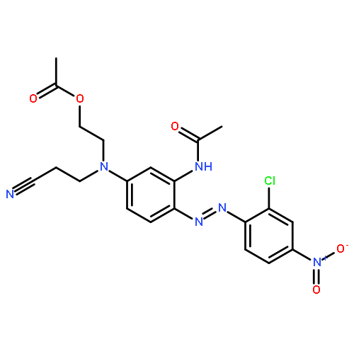 Acetamide,N-[5-[[2-(acetyloxy)ethyl](2-cyanoethyl)amino]-2-[2-(2-chloro-4-nitrophenyl)diazenyl]phenyl]-