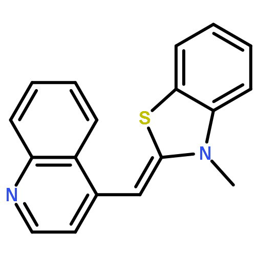 Quinoline, 4-[(3-methyl-2(3H)-benzothiazolylidene)methyl]-