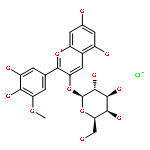 1-Benzopyrylium, 2-(3,4-dihydroxy-5-methoxyphenyl)-3-(β-D-galactopyranosyloxy)-5,7-dihydroxy-, chloride (1:1)