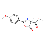 4-Oxazolecarboxylic acid,4,5-dihydro-2-(4-methoxyphenyl)-4-methyl-5-oxo-, methyl ester, (4R)-