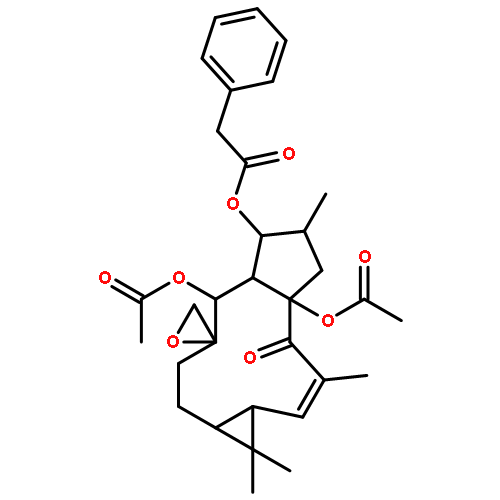 (1aS,2E,4aR,6S,7S,7aS,8S,9R,11aS)-4a,8-bis(acetyloxy)-1,1,3,6-tetramethyl-4-oxo-1,1a,4,4a,5,6,7,7a,8,10,11,11a-dodecahydrospiro[cyclopenta[a]cyclopropa[f][11]annulene-9,2'-oxiran]-7-yl phenylacetate