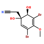 2,4-Cyclohexadiene-1-acetonitrile,3,5-dibromo-1,6-dihydroxy-4-methoxy-, (1S,6R)-