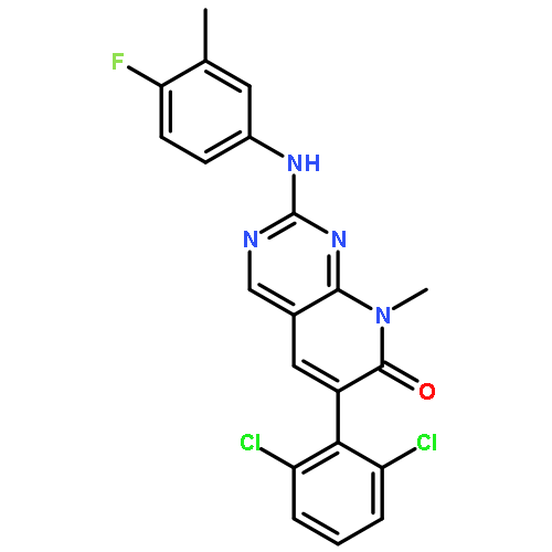 Pyrido[2,3-d]pyrimidin-7(8H)-one,6-(2,6-dichlorophenyl)-2-[(4-fluoro-3-methylphenyl)amino]-8-methyl-