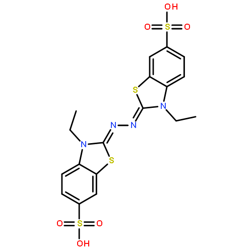 6-Benzothiazolesulfonicacid, 2,2'-(1,2-hydrazinediylidene)bis[3-ethyl-2,3-dihydro-