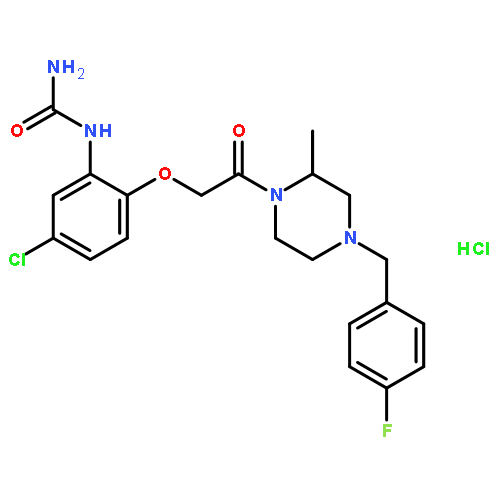 N-[5-Chloro-2-[2-[4-(4-fluorobenzyl)-2(R)-methylpiperazin-1-yl]-2-oxoethoxy]phenyl]urea hydrochloride