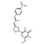 4H-Pyran-4-one,2-methoxy-3,5-dimethyl-6-[(2R,4Z)-tetrahydro-4-[(2E)-2-methyl-3-(4-nitrophenyl)-2-propen-1-ylidene]-2-furanyl]-