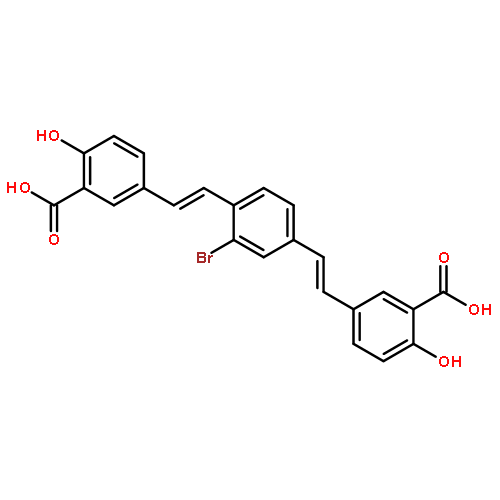 5-[2-[3-BROMO-4-[2-(3-CARBOXY-4-HYDROXYPHENYL)ETHENYL]PHENYL]ETHENYL]-2-HYDROXYBENZOIC ACID 