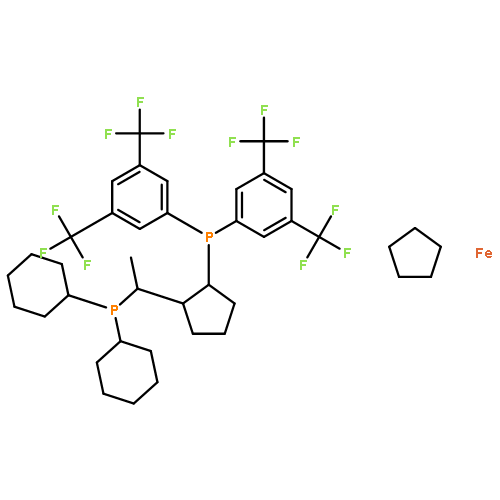 1,2,3,4,5-cyclopentanepentayl, compd. with 1-[bis[3,5-bis(trifluoromethyl)phenyl]phosphino]-2-[(1S)-1-(dicyclohexylphosphino)ethyl]-1,2,3,4,5-cyclopentanepentayl, iron salt (1:1:1)