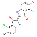 5-bromo-2-(5-bromo-4-chloro-1,3-dihydro-3-oxo-2H-indol-2-ylidene)-4-chloro-1,2-dihydro-3H-indol-3-one