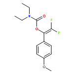 Carbamic acid, diethyl-, 2,2-difluoro-1-(4-methoxyphenyl)ethenyl ester