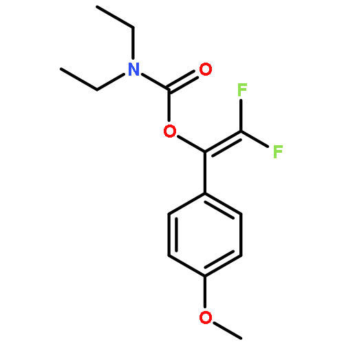 Carbamic acid, diethyl-, 2,2-difluoro-1-(4-methoxyphenyl)ethenyl ester