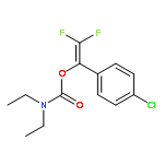 Carbamic acid, diethyl-, 1-(4-chlorophenyl)-2,2-difluoroethenyl ester