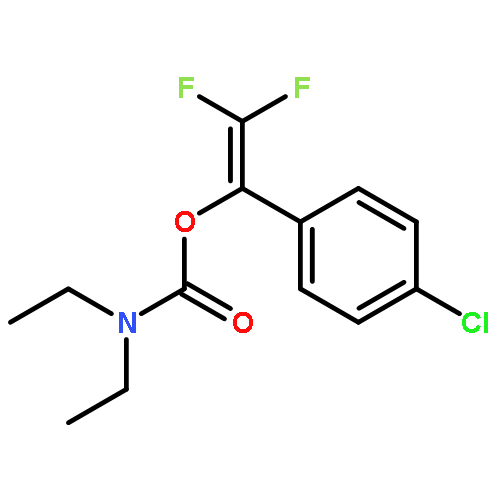 Carbamic acid, diethyl-, 1-(4-chlorophenyl)-2,2-difluoroethenyl ester