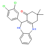 <br>11-(3,4-Dichloro-phenyl)-3,3-dimethyl-2,3,4,5,10,11-hexahydro-dibenzo[b,e][ 1,4]diazepin-1-one