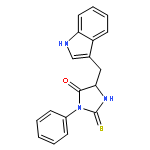 (5S)-5-(1H-indol-3-ylmethyl)-3-phenyl-2-thioxoimidazolidin-4-one