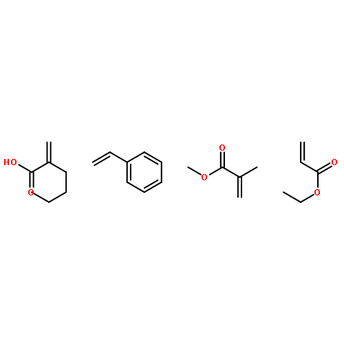 ETHYL PROP-2-ENOATE;2-METHYLIDENEHEXANOIC ACID;METHYL 2-METHYLPROP-2-ENOATE;STYRENE 