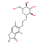 1H-Inden-1-one, 6-[2-(b-D-glucopyranosyloxy)ethyl]-2,3-dihydro-2,5,7-trimethyl-,(2R)-