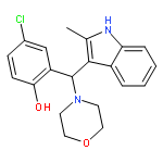 Phenol, 4-chloro-2-[(2-methyl-1H-indol-3-yl)-4-morpholinylmethyl]-