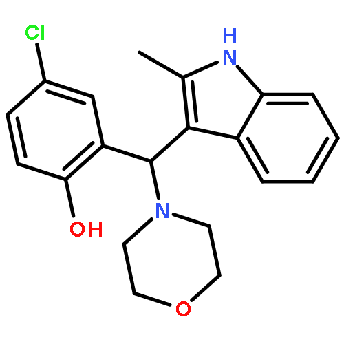 Phenol, 4-chloro-2-[(2-methyl-1H-indol-3-yl)-4-morpholinylmethyl]-