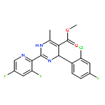 (-)-4(R)-(2-Chloro-4-fluorophenyl)-2-(3,5-difluoropyridin-2-yl)-6-methyl-1,4-dihydropyrimidine-5-carboxylic acid methyl ester