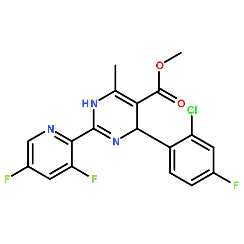 (-)-4(R)-(2-Chloro-4-fluorophenyl)-2-(3,5-difluoropyridin-2-yl)-6-methyl-1,4-dihydropyrimidine-5-carboxylic acid methyl ester