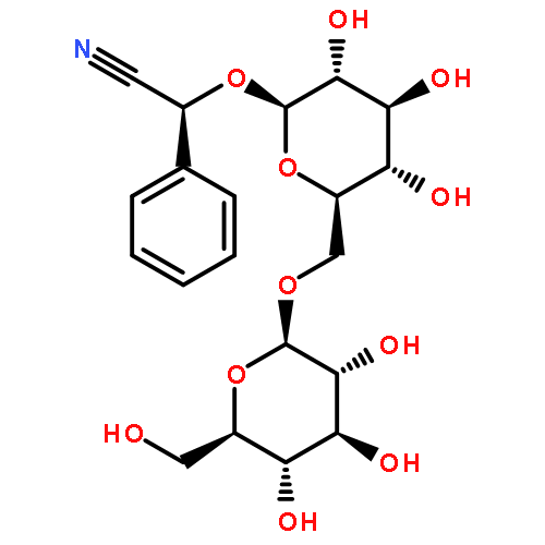 Benzeneacetonitrile, a-[(6-O-b-D-glucopyranosyl-b-D-glucopyranosyl)oxy]-, (aS)-