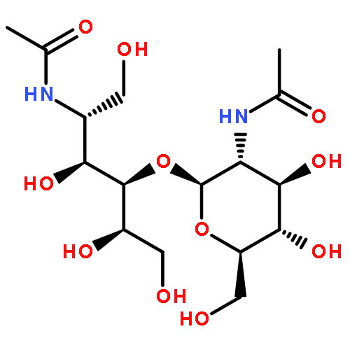 D-Glucitol,2-(acetylamino)-4-O-[2-(acetylamino)-2-deoxy-b-D-glucopyranosyl]-2-deoxy-