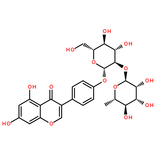 4H-1-Benzopyran-4-one,3-[4-[[2-O-(6-deoxy-a-L-mannopyranosyl)-b-D-glucopyranosyl]oxy]phenyl]-5,7-dihydroxy-