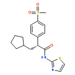 (R)-(-)-3-Cyclopentyl-2-(4-methanesulfonyl-phenyl)-N-thiazol-2-yl-propionam ide