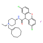 UCB 35625;1,4-TRANS-1-(1-CYCLOOCTEN-1-YLMETHYL)-4-[[(2,7-DICHLORO-9H-XANTHEN-9-YL)CARBONYL]AMINO]-1-ETHYLPIPERIDINIUMIODIDE 