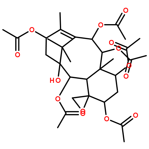 Spiro[6,10-methanobenzocyclodecene-4(6H),2'-oxirane]-1,3,5,6,8,11,12-heptol,1,2,3,4a,5,7,8,11,12,12a-decahydro-9,12a,13,13-tetramethyl-,1,3,5,8,11,12-hexaacetate, (1S,2'R,3S,4aR,5S,6S,8S,11R,12R,12aS)- (9CI)