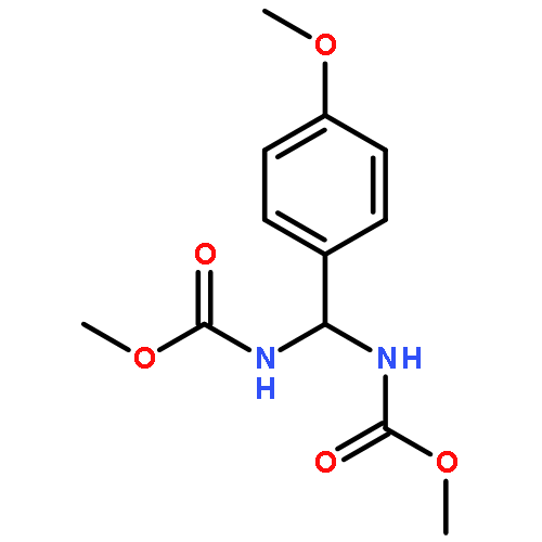 Dimethyl ((4-methoxyphenyl)methylene)dicarbamate