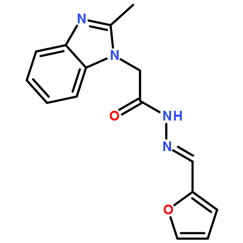 <br>N'-(Furan-2-ylmethylene)-2-(2-methyl-1H-benzo[d]imidazol-1-yl)acetohydrazid e