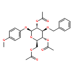 b-D-Glucopyranoside,4-methoxyphenyl 3-O-(phenylmethyl)-, triacetate (9CI)