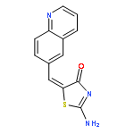 4(5H)-Thiazolone, 2-amino-5-(6-quinolinylmethylene)-