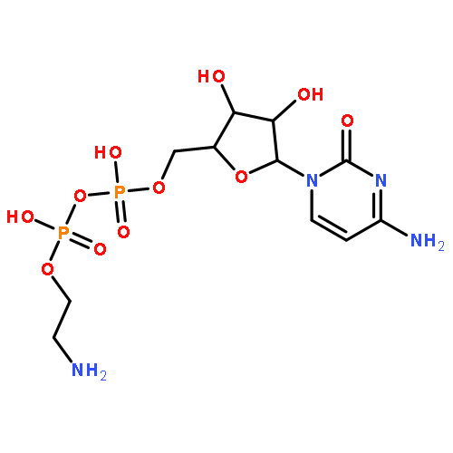 2-aminoethoxy-[[5-(4-amino-2-oxo-pyrimidin-1-yl)-3,4-dihydroxy-oxolan-2-yl]methoxy-hydroxy-phosphoryl]oxy-phosphinic Acid